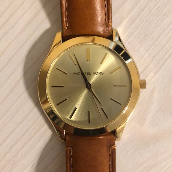 Michael Kors Accessories - Michael Kors Watch EUC Brown Leather Watch